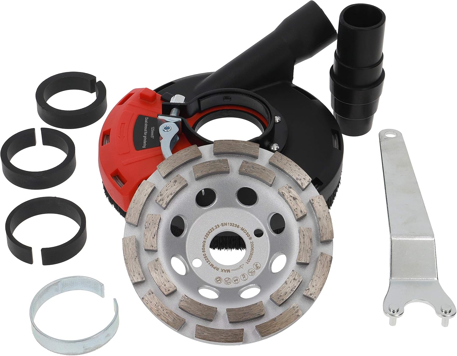 Staubabsaughaube Geko G80256 Für Winkelschleifer 180 Mm – Mit Bürstenkranz, NEU