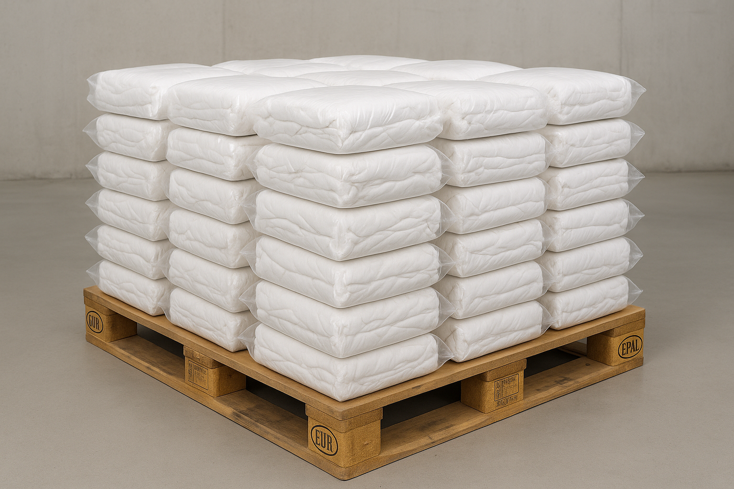 Europalette Putzlappen weiss in 30 Beutel