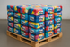 Europalette mit 30 Paketen à 10 kg Frottee bunt Putzlappen